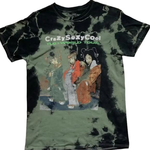 TLC World Tour Crazy Sexy Cool Tie Dye Hip-Hop Tee men's Small - Picture 1 of 5